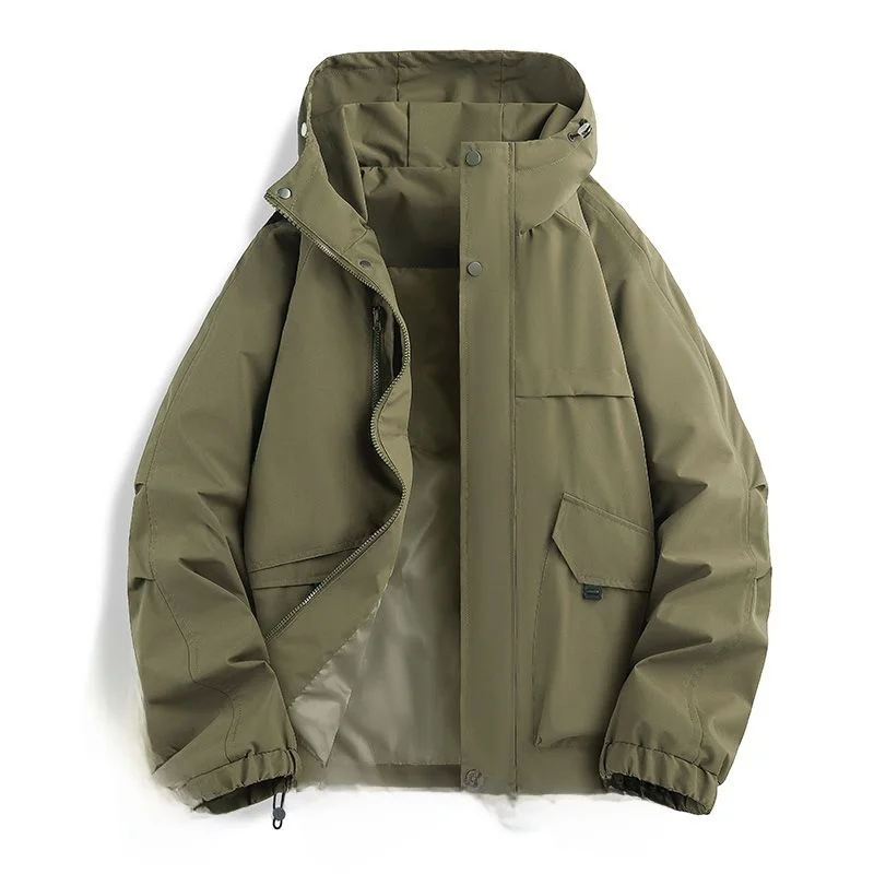 

Мужская уличная куртка с капюшоном American Sle, свободная водонепроницаемая весенне-осенняя спортивная одежда для скалолазания и пешего туризма, молодежное пальто