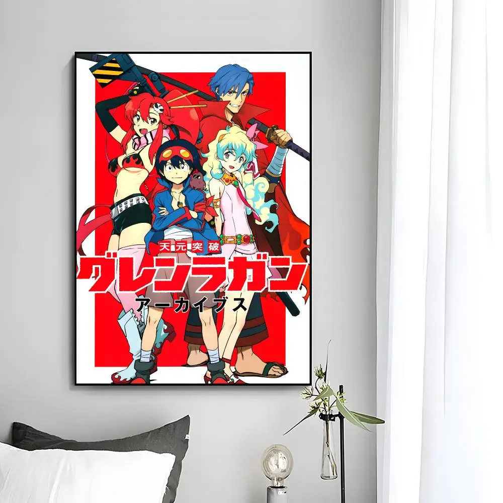 Action-Anime-Poster „T-Tengen Toppa Gurren Lagann“, Wandkunstdruck, dekoratives Wandbild, Heimdekoration, Geschenk, ungerahmt – Detail 17