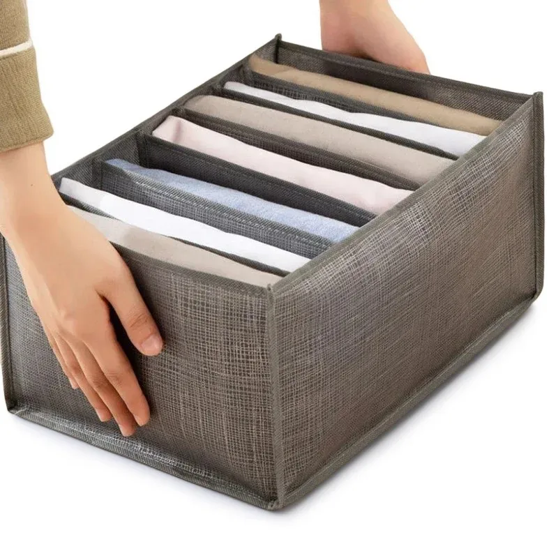 Jeans Pants Storage Box Wardrobe Clothes Organizer Cabinet Drawers Organizer for Underwear Bra Socks T-Shirt Organizers storage