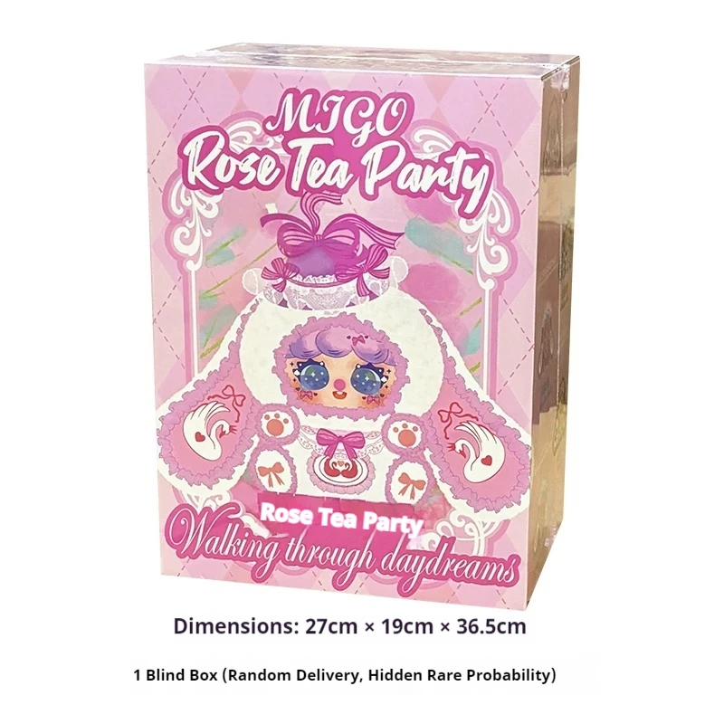 

Genuine Migo Rose Tea Party Series 600% Large Doll Plush Blind Box Figure Trendy Collectible Ornament Kawaii Toys Surprise Gifts