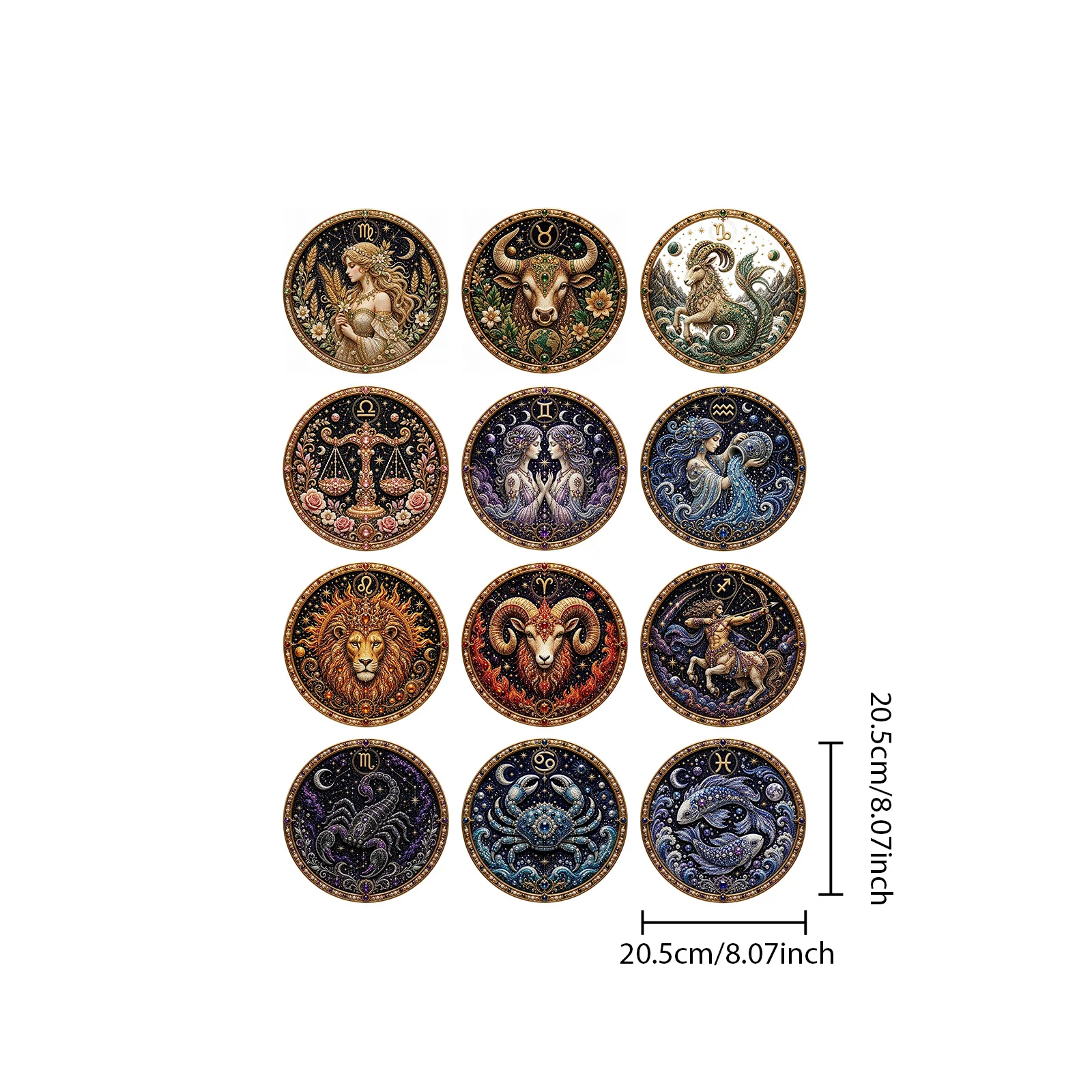 12 Zodiac Pearl Diamond Painting Kit Constellation Art DIY Craft Dreamy Astrology Desk Wall Decor Fade Resistant Beginner Gift