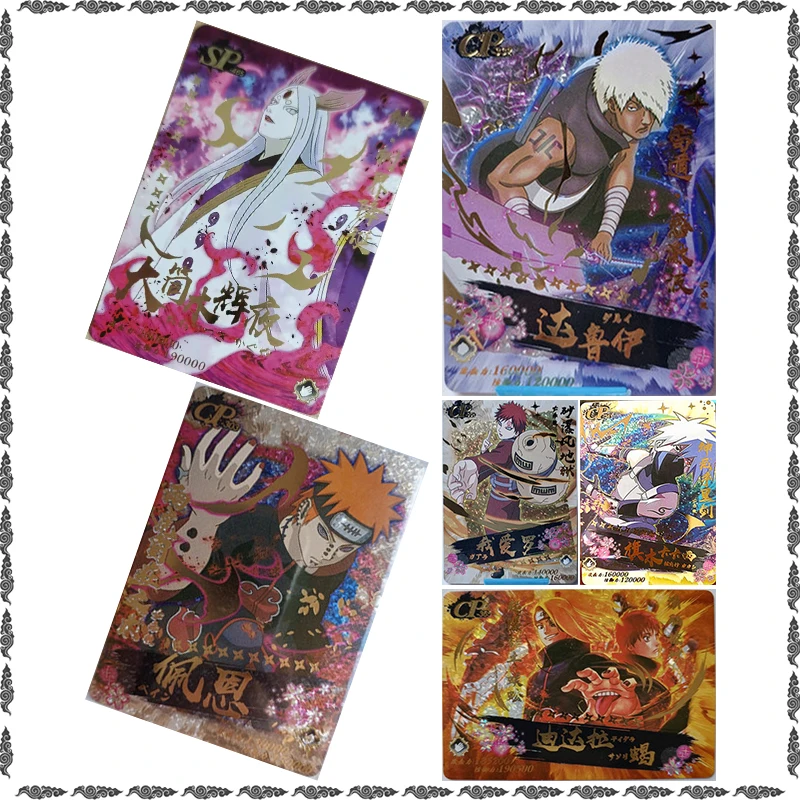 Anime NARUTO Rare Deidara Sasori Hatake Kakashi Gaara Darui Pain Ootsutsuki Kaguya Game CP Collectible Cards Birthday Toys Gift
