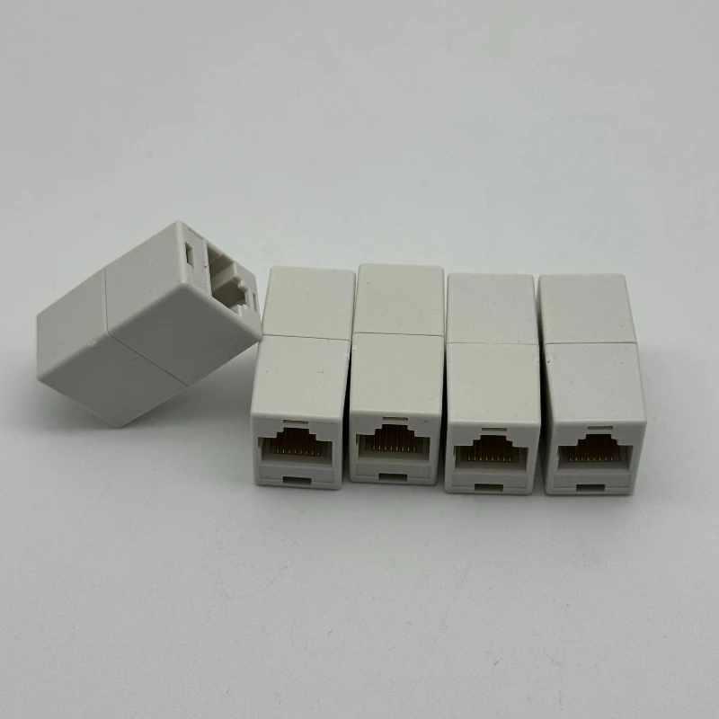 5pcs 8P8C Socket Connector RJ45 CAT5 Coupler Plug Connector Network LAN Cable Extender Adapter Internet Tools