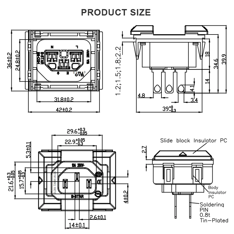 1 Pcs Rode Iec 320 C13 Afsluitbare Pdu Vergaarbak Outlet Sockets Voor Uitbreiding Netsnoeren