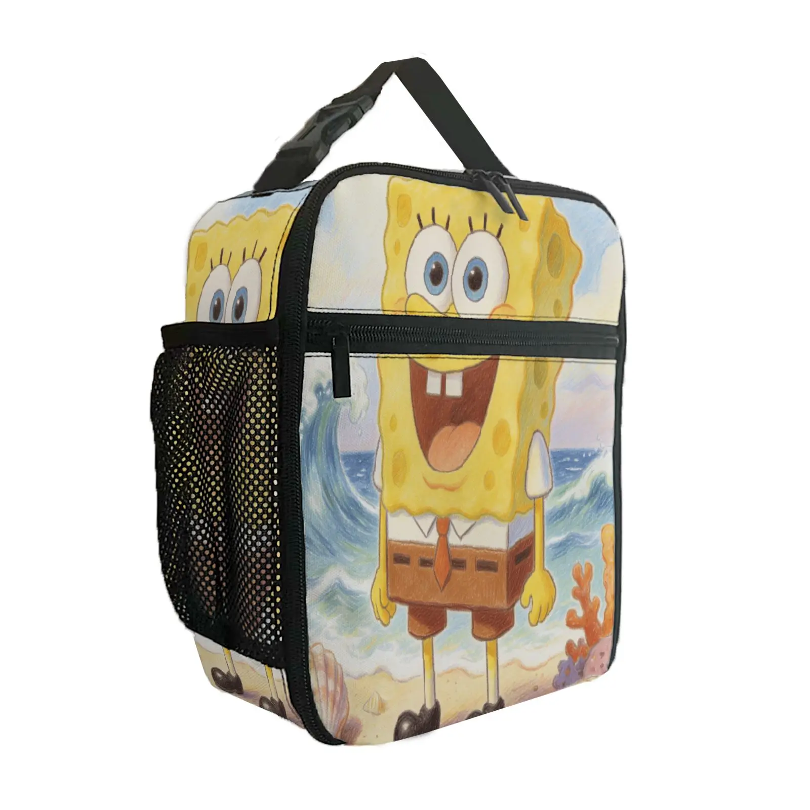 SpongeBob SquarePants Insulated Lunch Bag Reusable Thermal Lunch Tote Bag for School Office Travel