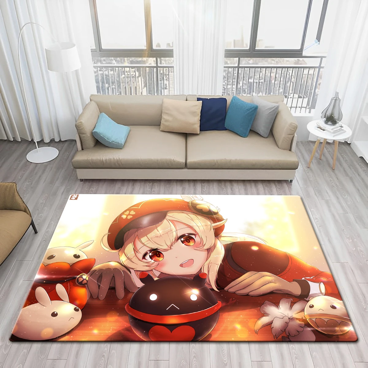 animation G-Genshin I anime game Non-slip hd print carpet  Large Mat Rugs for Living Room Comfortable Soft Floor Mat for Bedroom