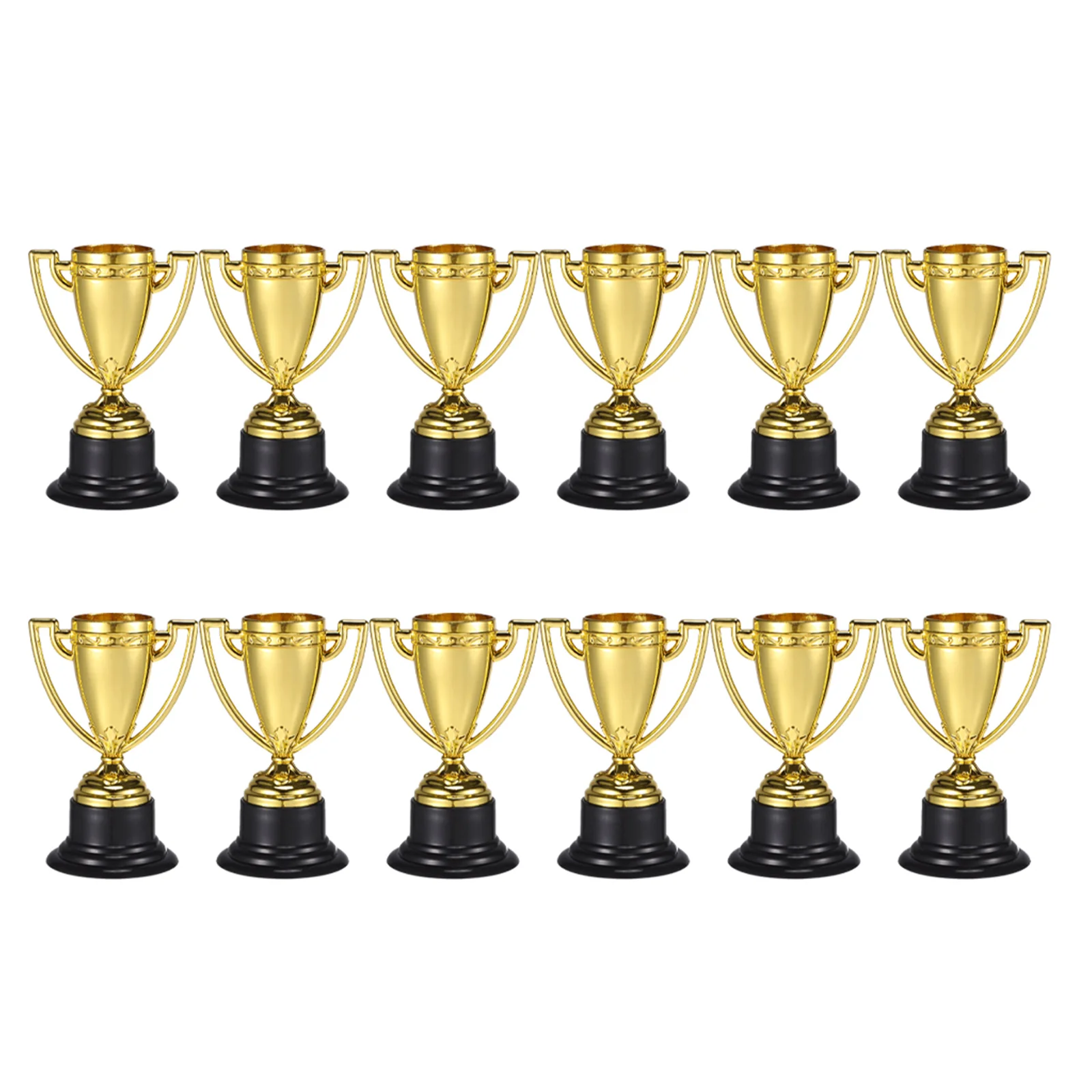 25Pcs Kids Trophy Gold Plastic Mini Small Trophies Classroom Kindergarten Competition Rewards Gold Award Trophies