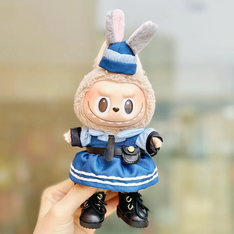 Mini Plush Doll'S Clothes 17cm Cute No Doll Outfit Accessories For Korea Kpop Exo Labubu Idol Dolls Clothing Hoodie Maid Skirt