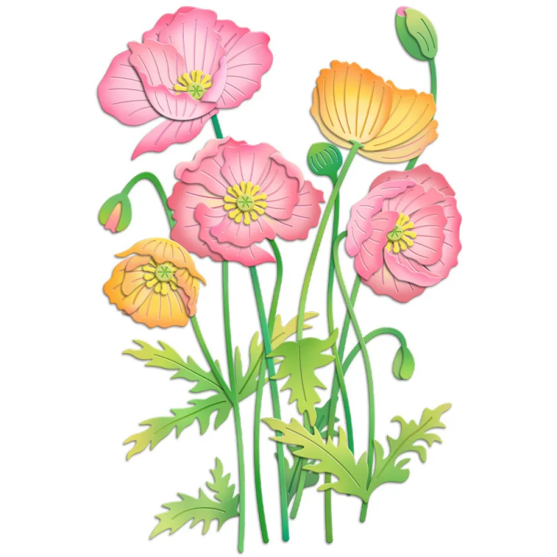 

Flower-Shaped Carbon Steel Cutting Dies For Scrapbooking, Card Making, Handmade Paper Art, Metal Embossing