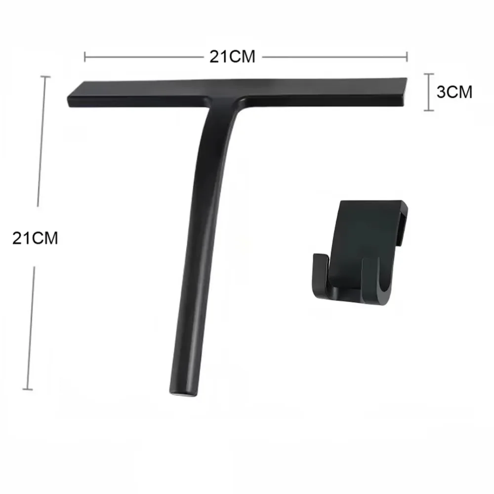 Bathroom Shower Squeegee Household Glass Wiper Window Mirror Silicone Scraper Shower Doors Hanging Squeegee Holder Cleaning Tool
