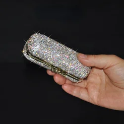 Lipstick Case with Mirror Luxurious Diamond-encrusted Crystal Super Shiny Lipstick Storage Box Mini Portable Makeup Tools Travel