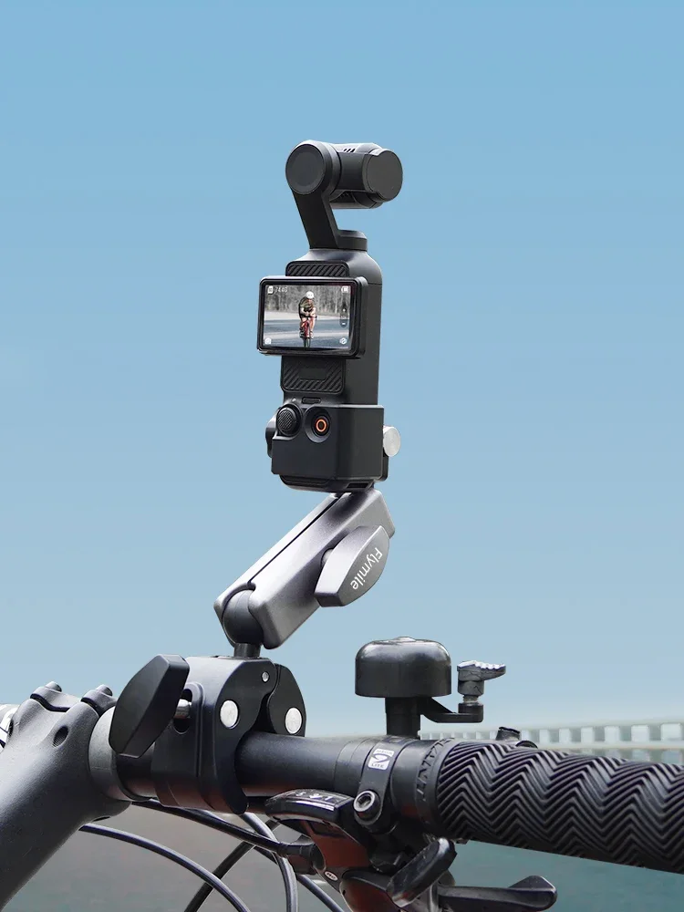 AliExpress Flymile Motorcycle Bicycle Holder for DJI Action 5 Pro/Osmo 360/ Insta360 X5/X4/GoPro Handlebar Mount 360° Rotation Anti-shake