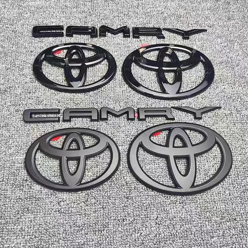 

Подходит для Toyota Camry 9-го поколения 2024-2025 годов: эмблема на капот, эмблема на багажник, накладка для модификации, глянцевый черный, матовый черный