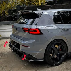 Maxton Style For VW Golf 8 MK8 GTI 2020-2024 Car Modified Rear Bumper Lip Spoiler Diffuser Splitter Lip Side Protector Body Kit