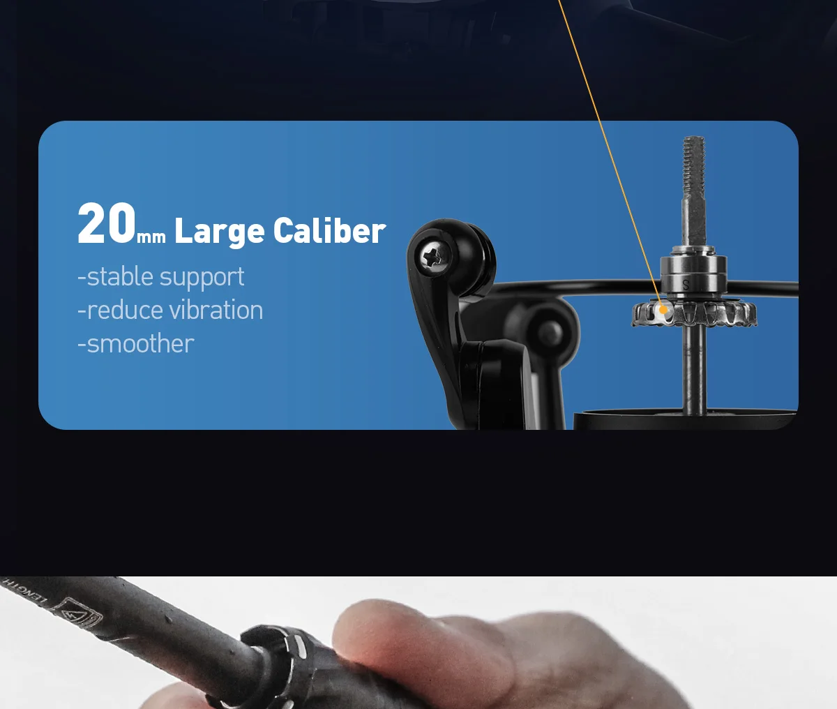 HANDING M1 Pro Spinnrolle Korrosionsbeständige Meerwasser-Angelrolle 9+1 Kugellager 15KG Max Bremskraft für Großfisch-Angeln – Detail 17
