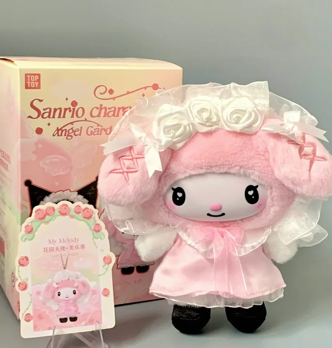 Nieuwe Toptoy Sanrio Family Angel Garden Series Vinyl Blind Box Tidy Play Kuromi melodie Girl Gift Stock Authentieke hanger