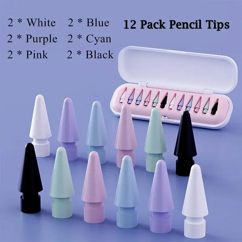 Pencil Tips for Apple Pencil Pro 1st 2nd Generation iPencil Sensitivity Nibs Compatible for iPad Pencil 2/1 Spare Nib