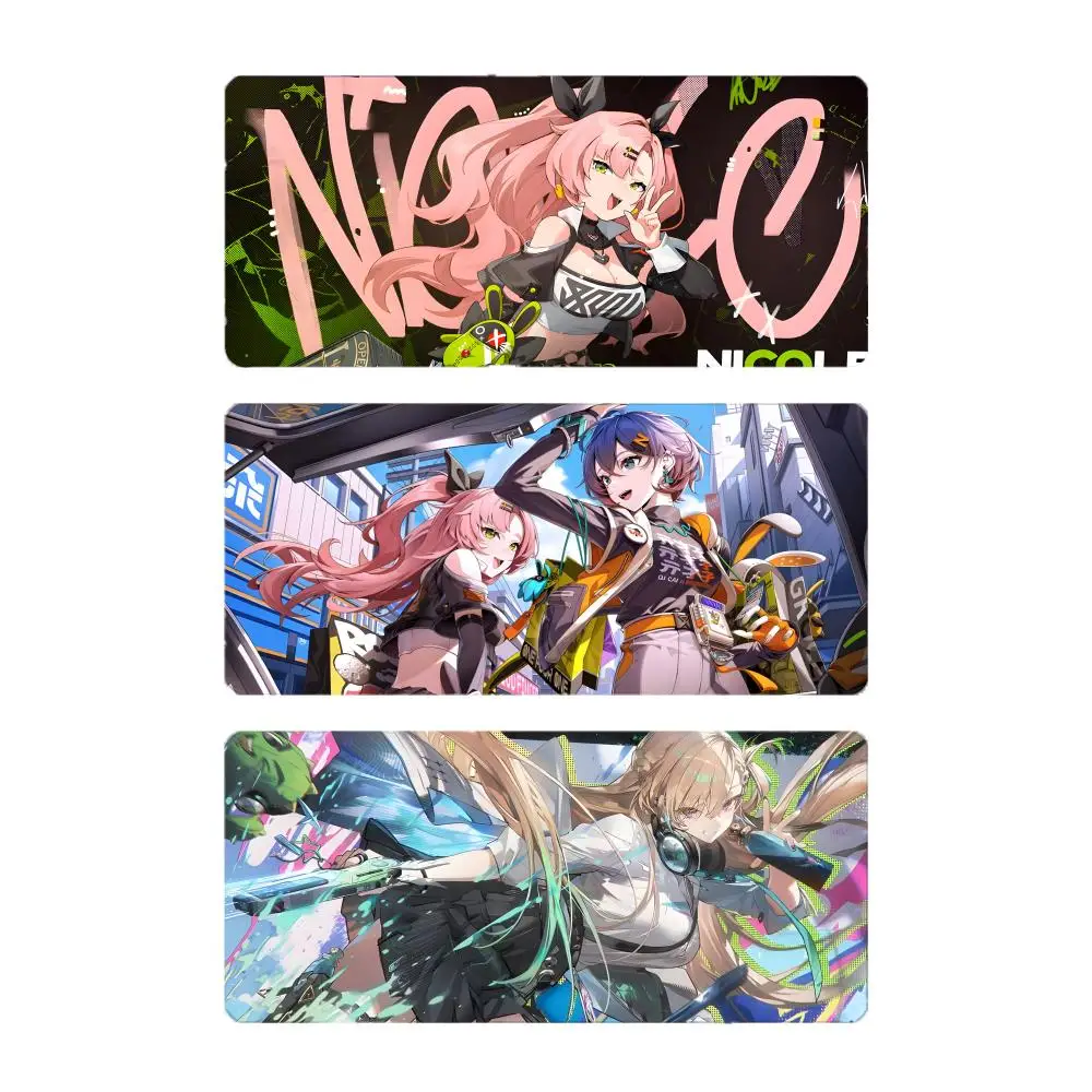playful teen girl agent Z-Zenless Zone Zero Nicole Demara Mouse Pad Mousepad Large Gaming LockEdge Thickened PC Table Desk Mat