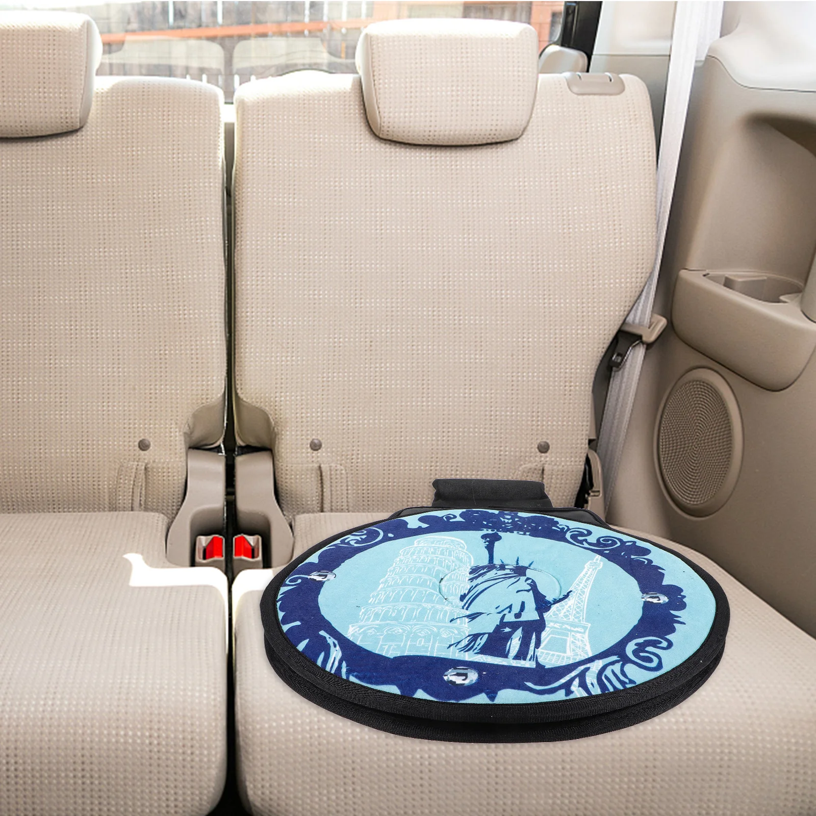 

Swivel Car Seat Rotating Cushion Dark Color Soft Dry Breathable Reusable Aid for Elderly Disabled Pregnant Women Car Bed