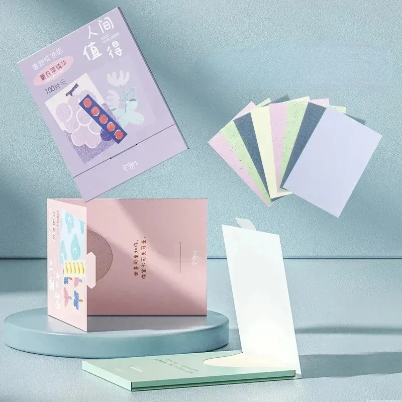 100/300pcs Facial Oil Blotting Paper Matte Face Wipes Oil Control Oil-absorbing Face Cleaning Beauty Makeup Tools Accessories