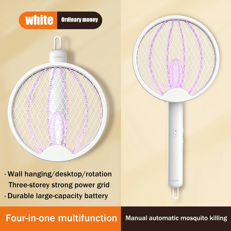 Mosquito Swatter Lamp Electric Foldable Mosquito Racket Swatter DC3000V Repellent For Outdoor