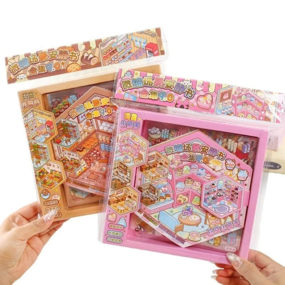 

New Cute Style 3D Landscape Sticker Multiple Scene PET Material Cartoon Scene Sticker Die Cut DIY Sticker Birthday Present