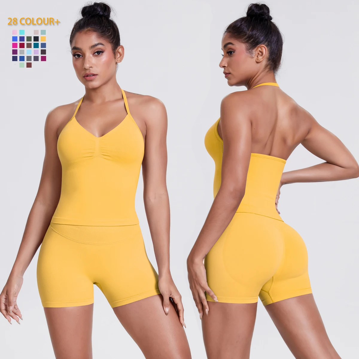 Yoga Shorts Sets Shockproof Sports Women Yoga Vest With Built In Bra Fitness Top Gym Beautiful Back Running Workout