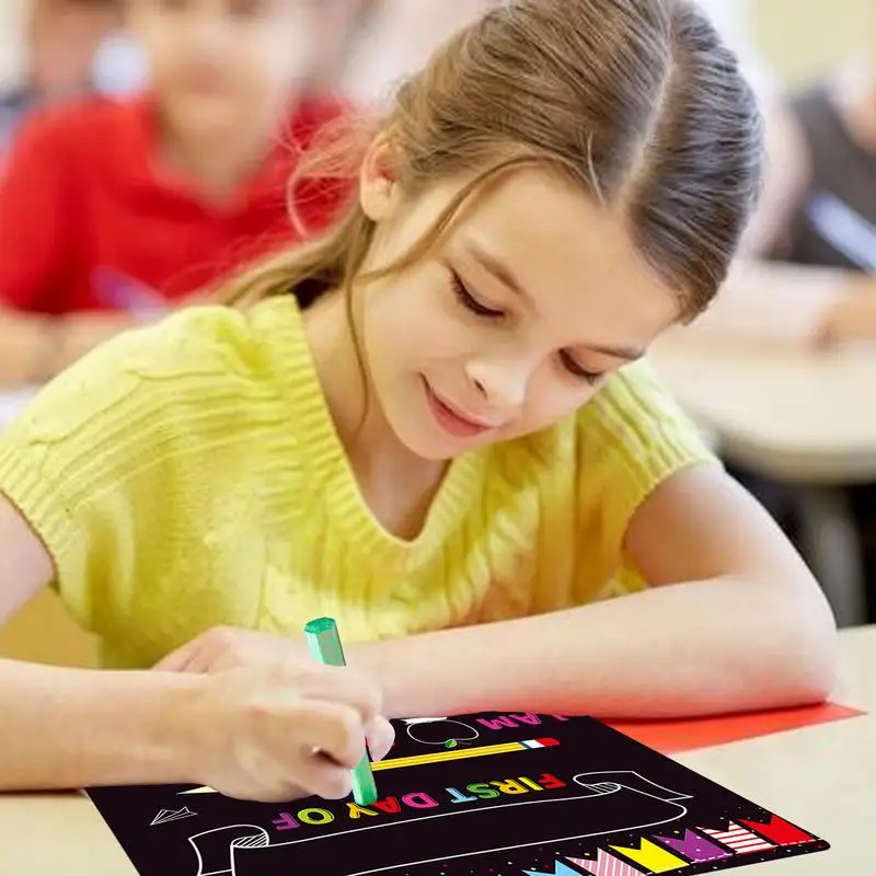 Back To School Board Double-Sided Back To School Signs First And Last Day 10 X 12 Reusable Back To School Sign Photo Prop Back