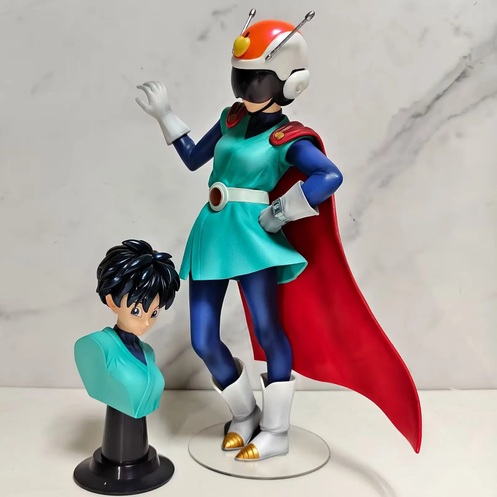 Dragon Ball Gohan & Videl Great Saiyaman Stehende Position Anime Figur Modell Statue Sammlung Desktop Dekoration Ornament Spielzeug