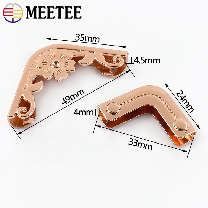 Metal Buckles for Bag Strap Corner Protector Decorative Clasp Purse Edge Cover Buckle Hooks Leather End Stopper DIY Accessories
