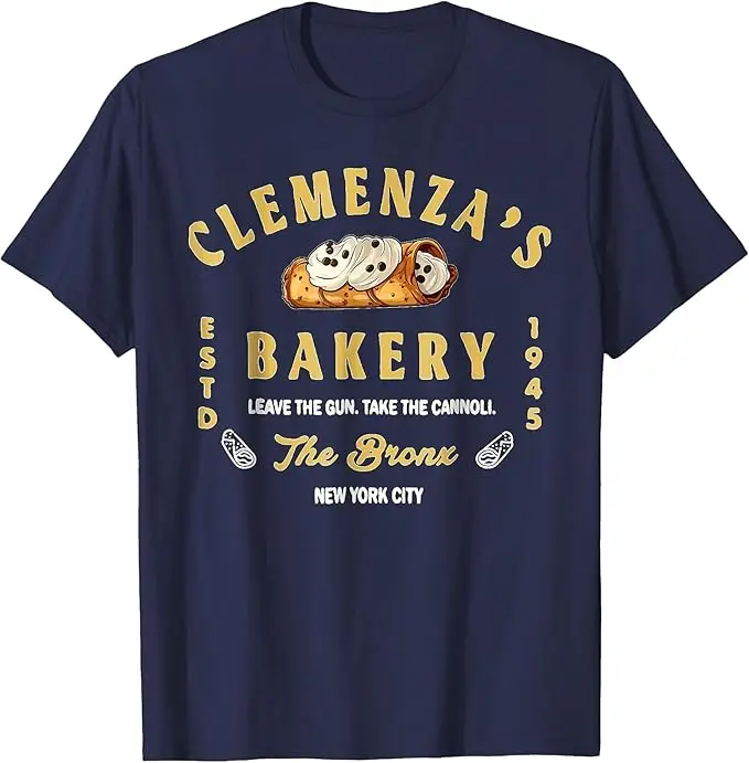 Clemenza Bakery Food Funny T-Shirt Y2k Foodie Graphic Apparel Novelty Gift Personalized Family Matching Clothes Cotton Fashion