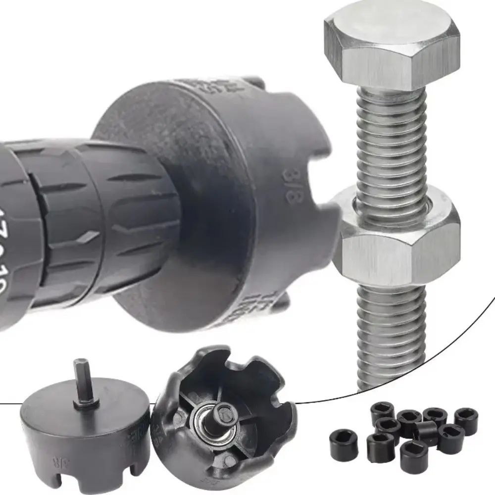 Quick Release Nut Removal Drill Bit 1/4 3/8 Universal Nut Remover Metal Nut Zipper Drill Attachment for Conduit Racks Wrench