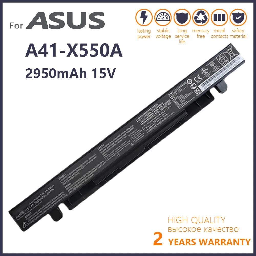 Original Novo para Asus X450 X550 X550c A41-x550 A41-x550a X550a A450la P450lc R510ea P450ca F550vc F552c A450v X550l Bateria 100
