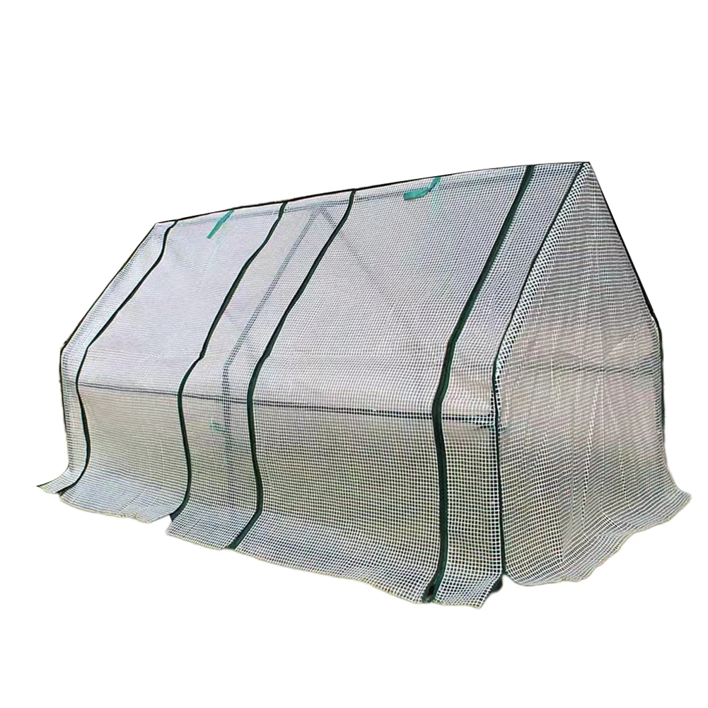 Cover for Raised Garden Bed That Functions as For Mini Greenhouse with PVC PE Covering for All Season Plant Cultivation