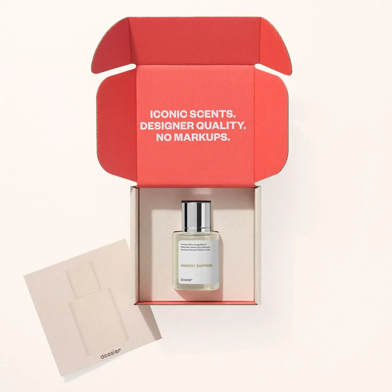 Dossier Ambery Saffron 1.7 Oz (50ml) Eau de Parfum Spray عطر عطر للجنسين رذاذ عطر جديد في الصندوق