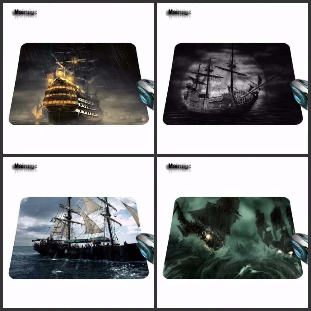 Mairuige Captain Jack Black Ship Anti-slip Computer Gaming Mouse Pad Gamer Play Mats Desktop Accessories Mouse Mat Mouse Carpet