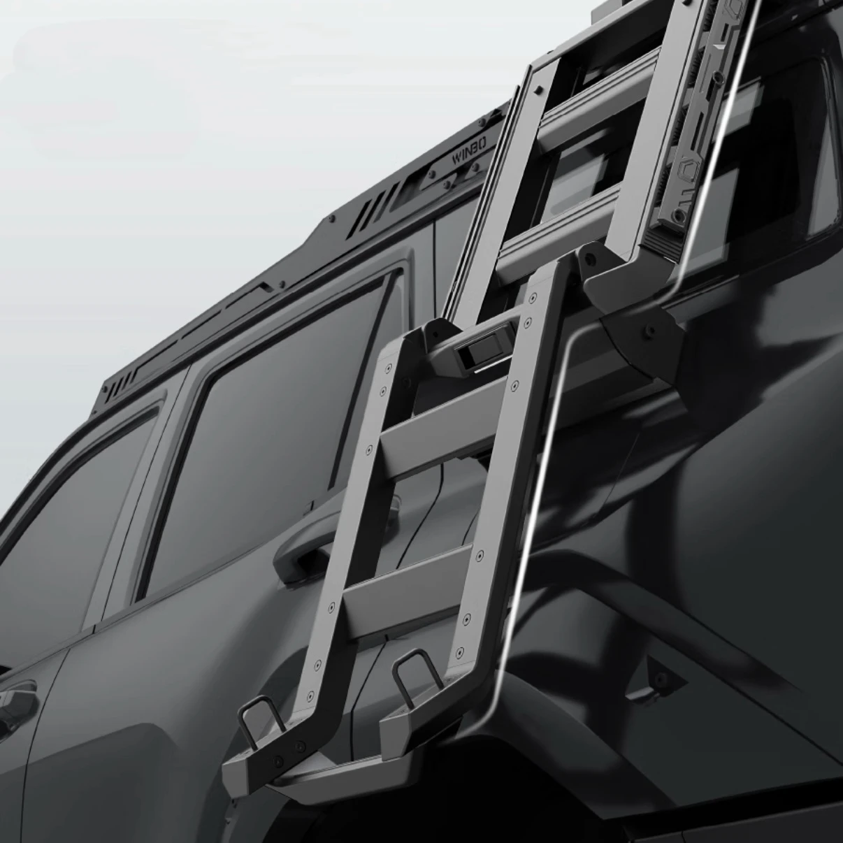 

Aluminum Side Ladder - Foldable & Anti-Slip, One-Click Deployment, Tank 500 Off-Road Modification Part
