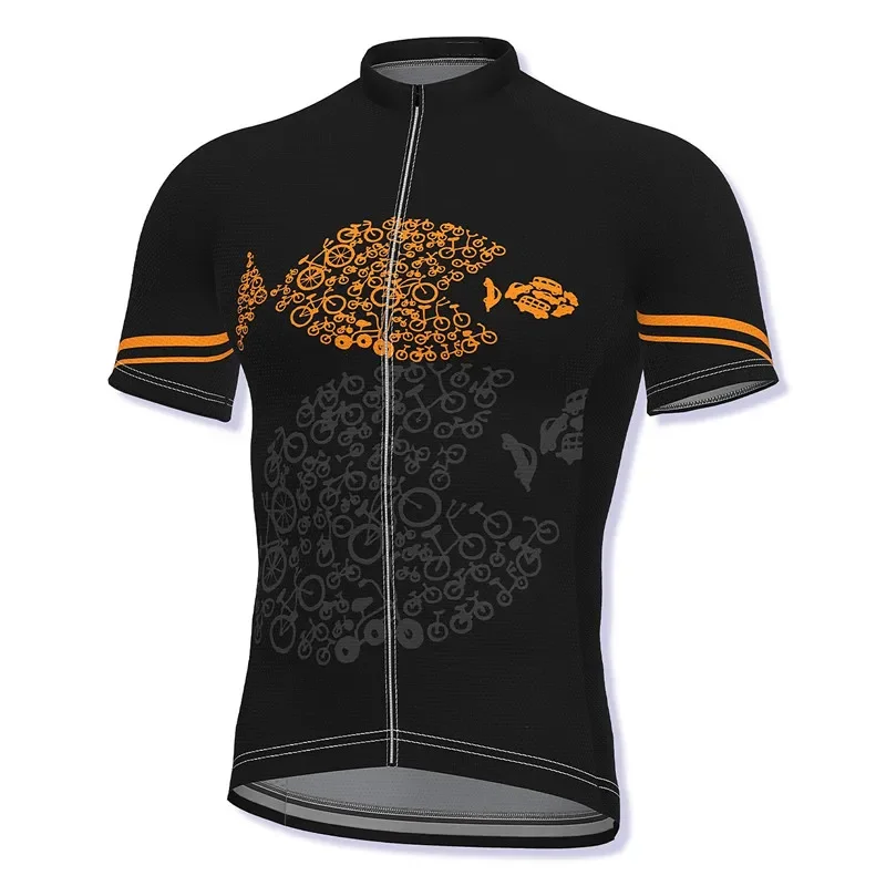 Short Sleeve Hot Custom Sportswear Digital Sublimated Printing Bicycle Clothes Shirts Cycling Jersey Riding Apparel Quick-drying