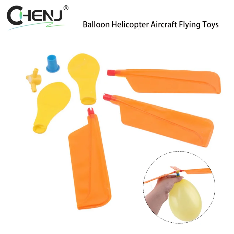 1 Set Fun Physics Experiment Homemade Balloon Helicopter DIY Material Home School Educational Kit Child Gift