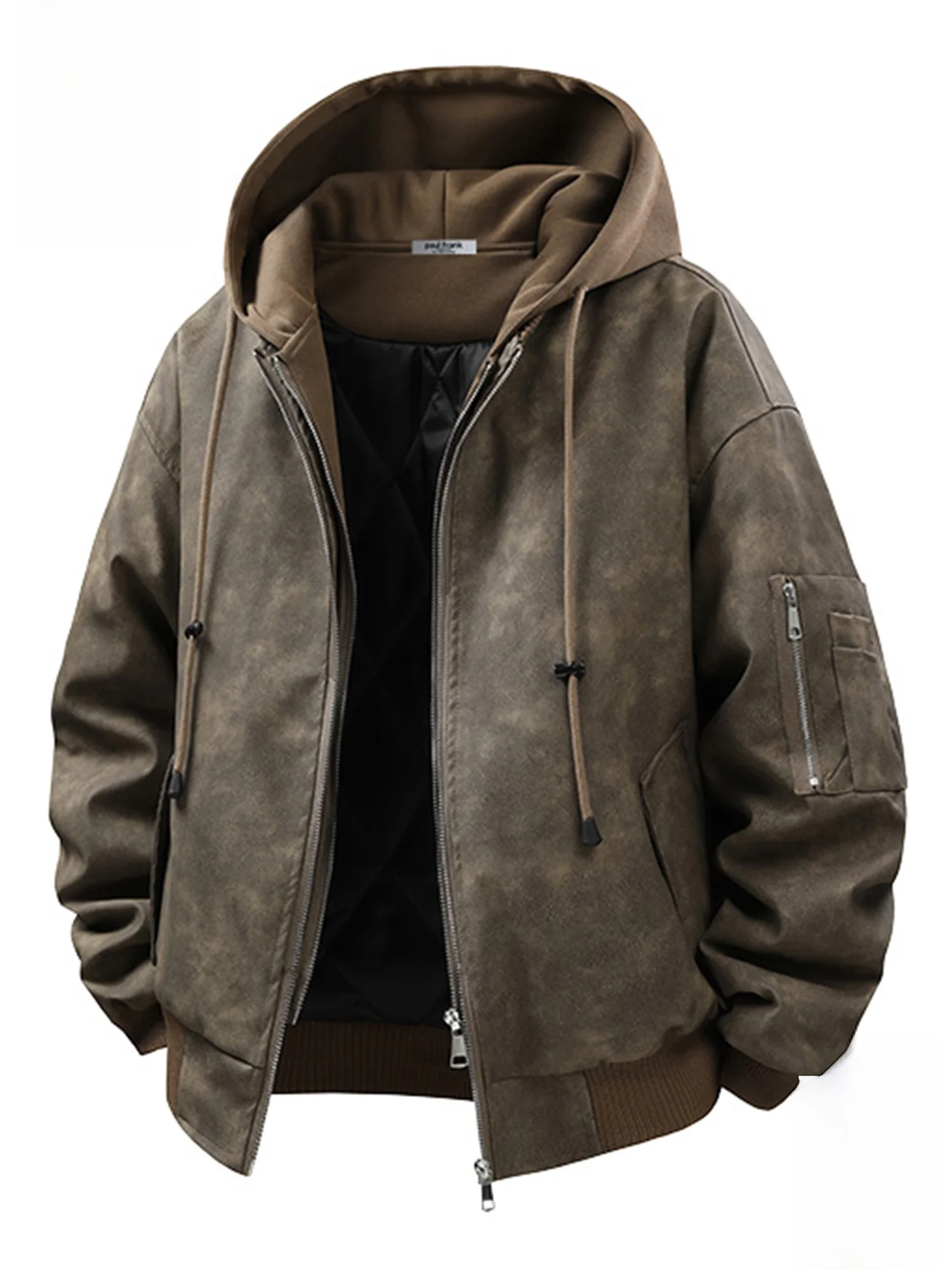 

PaulFrank Heavyweight Hooded Retro Cotton Jaet Men's Winter Loose Casual New Warm Outerwear Youth ular Polyester Fiber