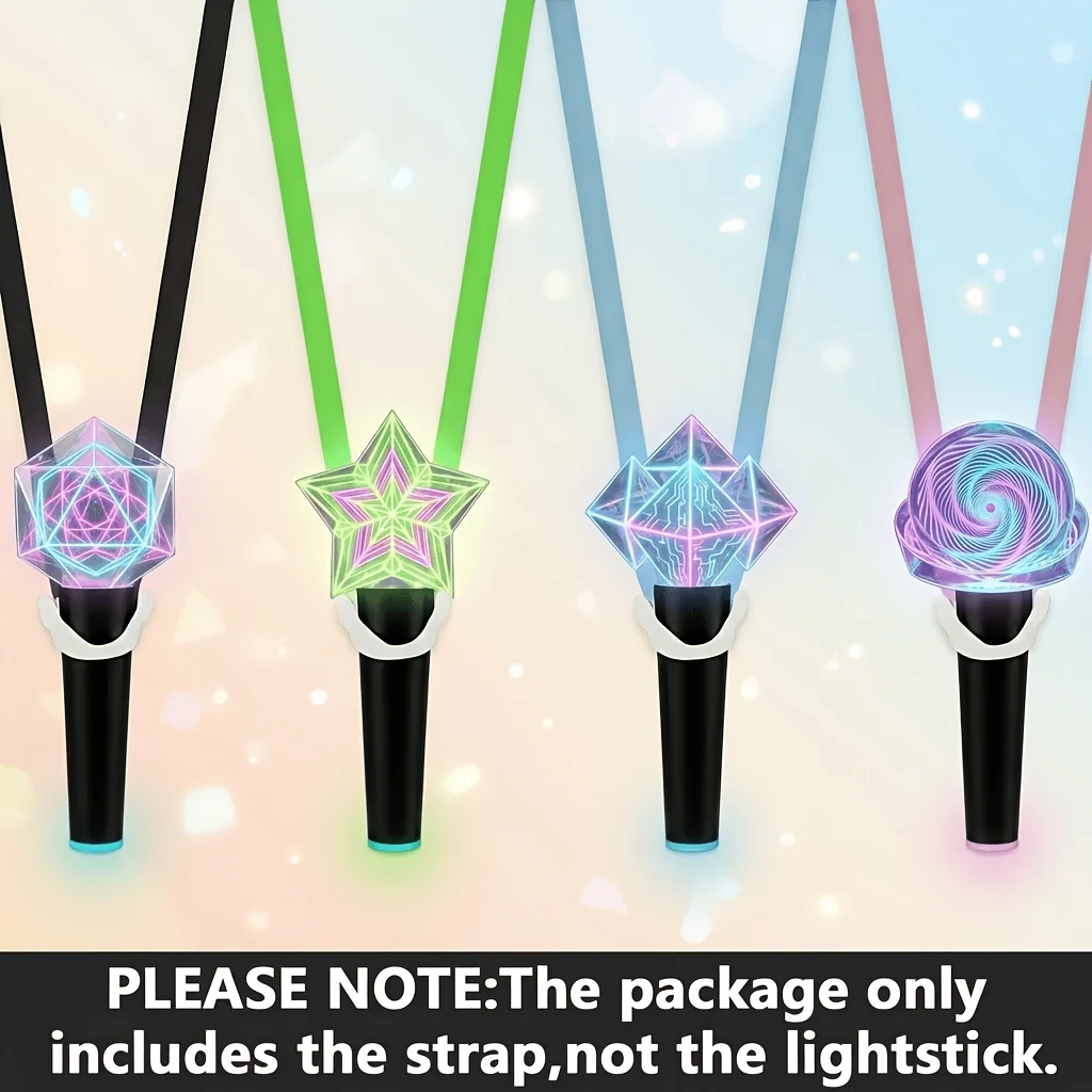 K-POP Lightstick Crossbody Strap, Solid Adjustable Lanyard, Portable Belt for Concert Fan Party, Lightstick Not Included