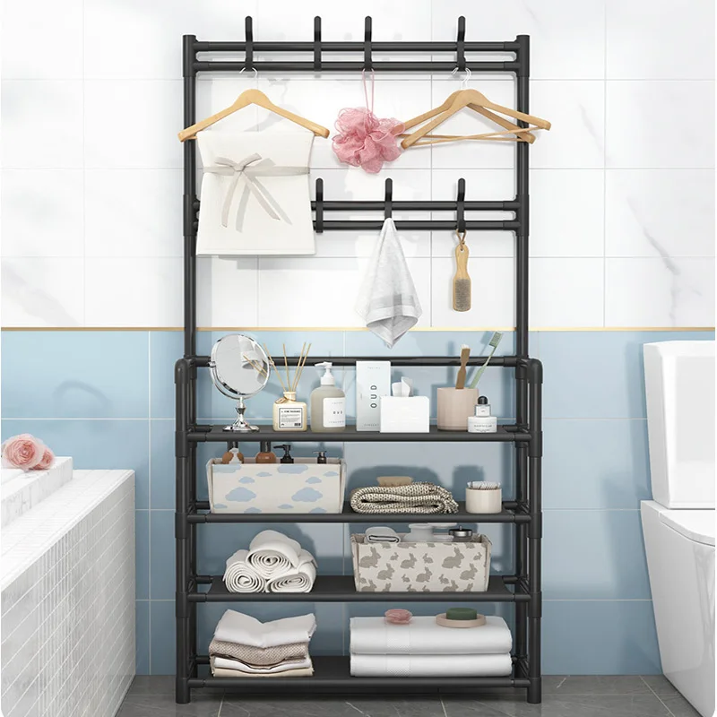 معطف رف الأحذية الرف مقعد 3-in-1 ل مدخل الطابق عرض رف ملابس رفوف مع البراز الحذاء حامل القبعات غرفة نوم شماعات #6