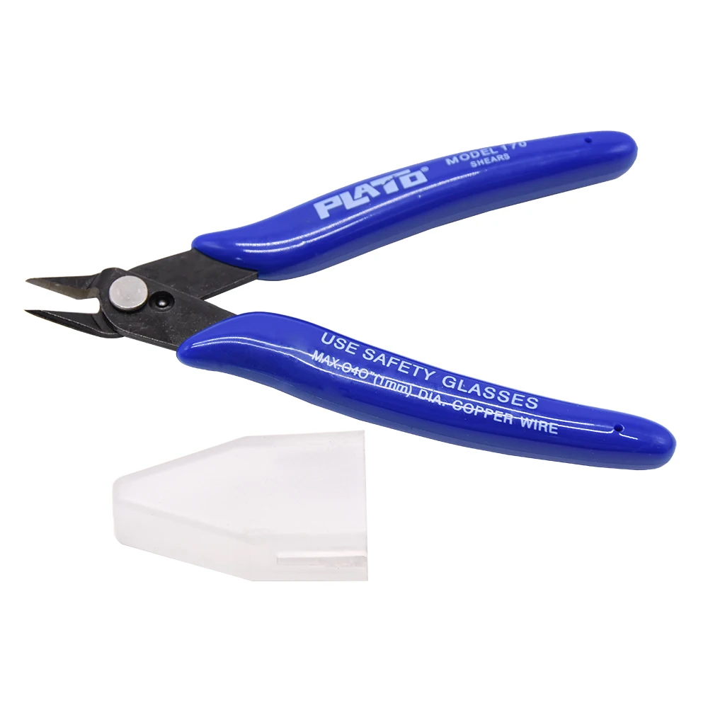 Creativity170 Blue Flush Cutter Mini Diagonal Cutting Pliers Side Cutter Nippers Wire 3D Printer PLA ABS TPU PETG Filament Cutte