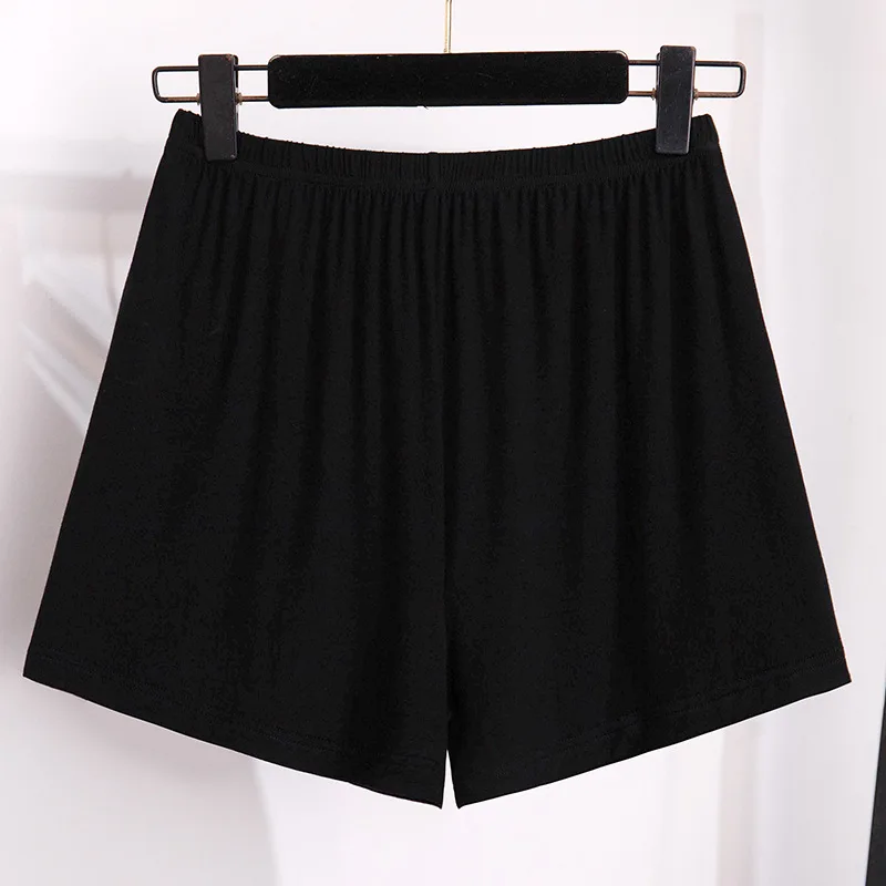 

2pcs Plus Size 6XL 170KG Summer Safety Shorts For Women Modal Boyshorts Panties Female High Elasticity Black White Shorts