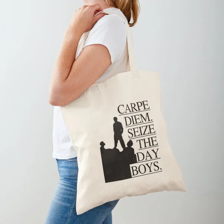 Dead Poets Society Carpe Diem with graphic Tote Bag