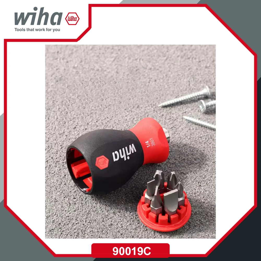

WIHA 90019C Набор отверток с коротким хвостовиком, 16 шт., шлицевые биты Phillips Torx, нескользящие, многофункциональные
