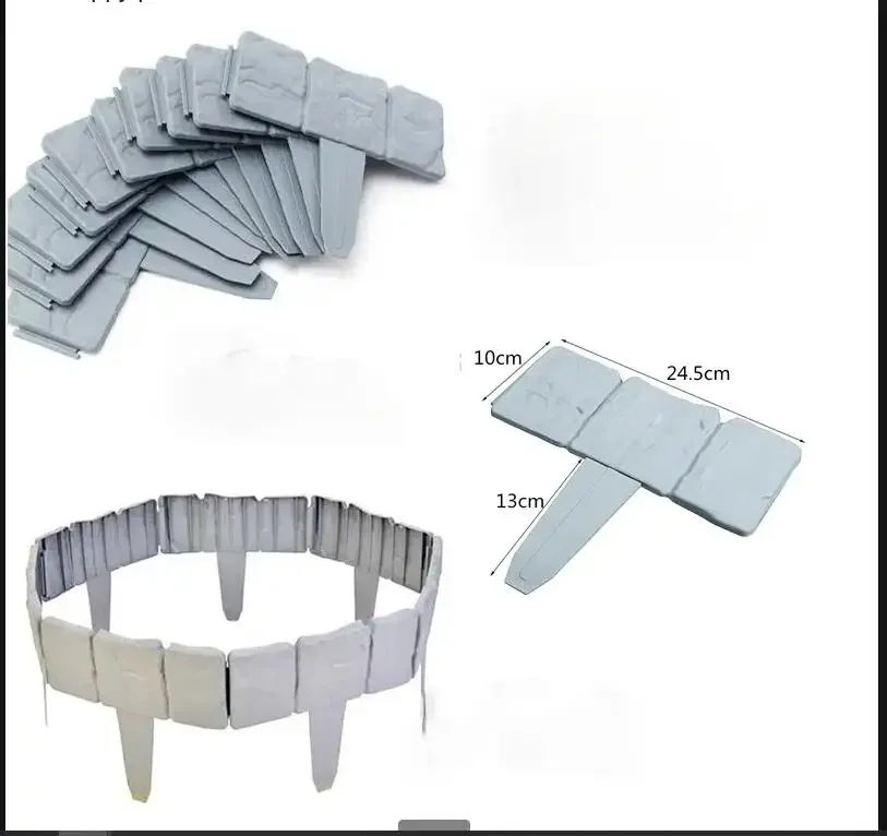 

Garden Plastic Fence 10-piece Set Gardening Supplies Courtyard Fence Outdoor Isolation Earth-insertion Fences Garden Decoration