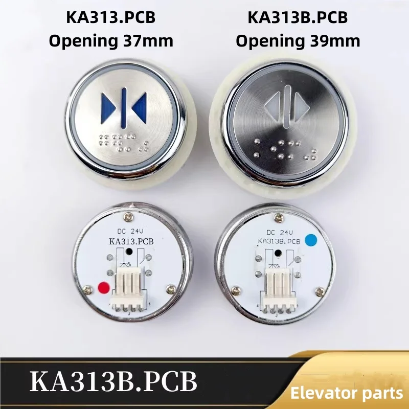 5-個のエレベータープッシュボタン-deo-エレベーター-ka313bpcb-ボタン開口部-39-ミリメートル-ka313pcb37mm-赤、青、白のライトボタン-dc24v