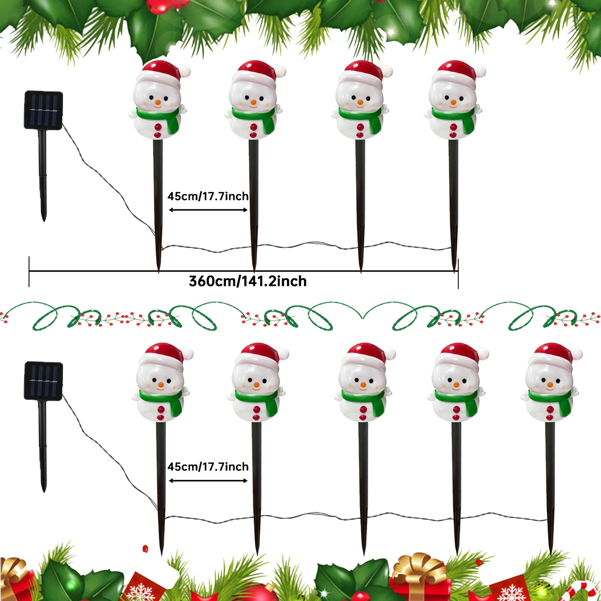 1 مجموعة 5 الشمسية عيد الميلاد ثلج حصة أضواء مقاوم للماء حديقة ثلج أضواء الشمسية مثالية للخارجية حديقة الحديقة ساحة ديكور