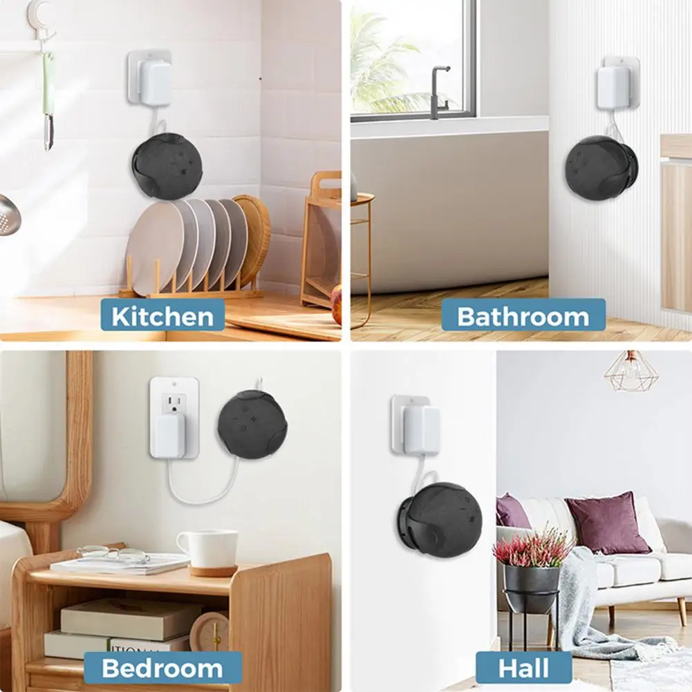 Speaker Wall Mount Screws 4/5 Generation Speaker Bracket Echo Dot 4/5 Generation Wall Mount Holder with Cord Management Angle